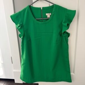J. Crew Flutter Sleeve Top